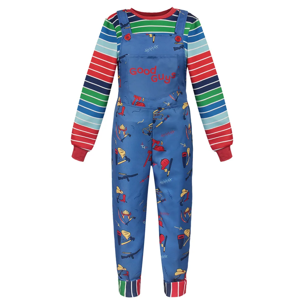 Kids Party Games - 2025 Chucky Cosplay Costume Shirt Pants