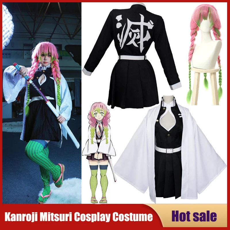 Kids Party Games - Anime Kanroji Mitsuri Cosplay Costume Kimetsu