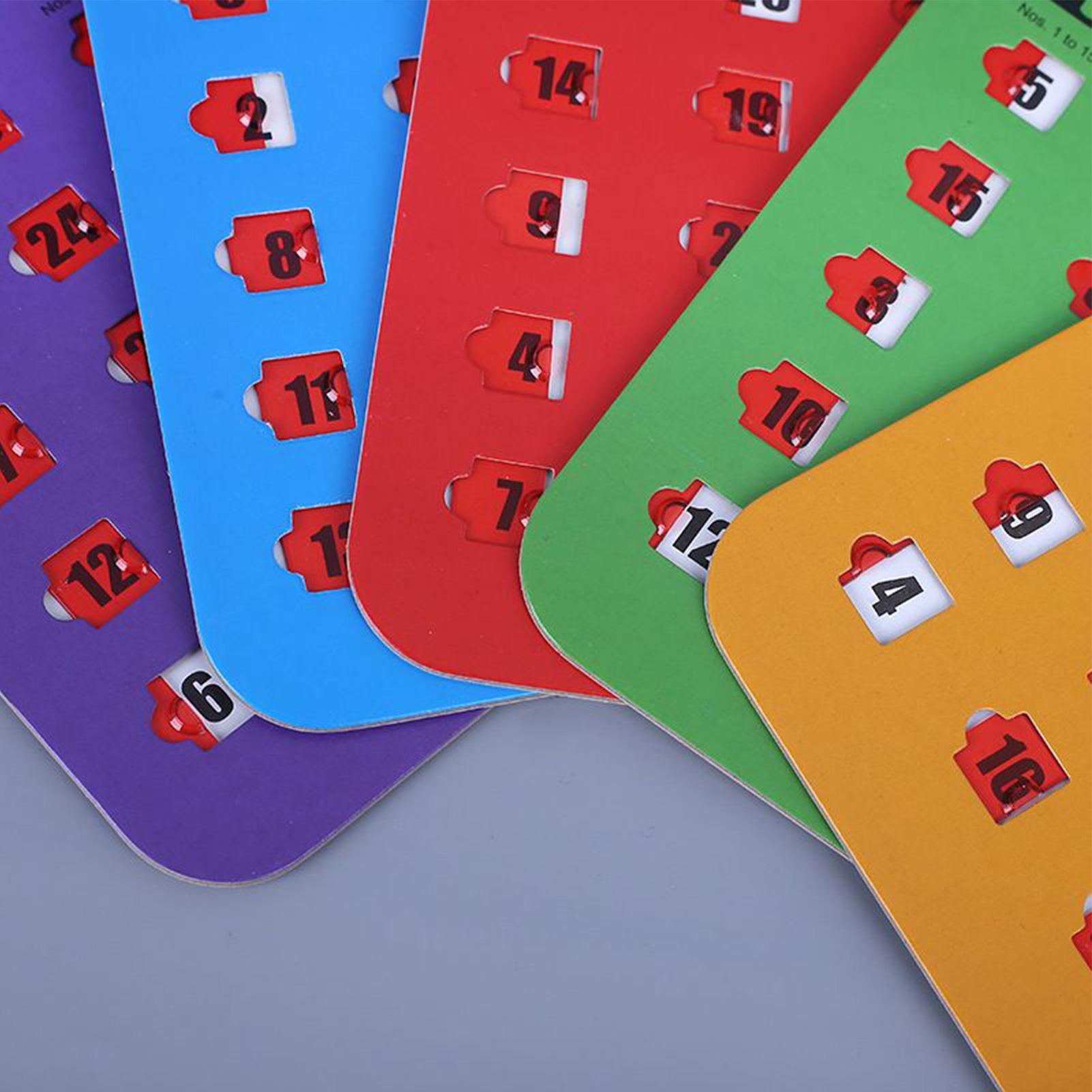 5pcs Sliding Bingo Game Cards  - Party Games School review and price