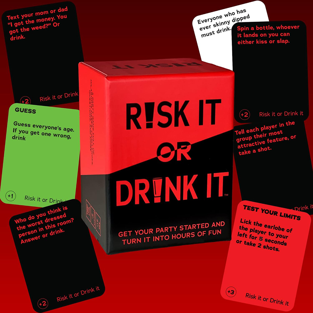 Risk It Or Drink It Fun Party  - Party Games Questions For Adults review and price