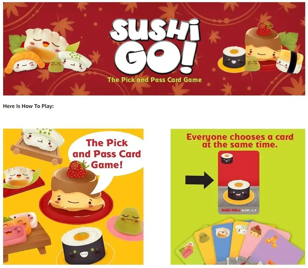 Sushi Go! & Sushi Go Party Car - Party Family Games review and price