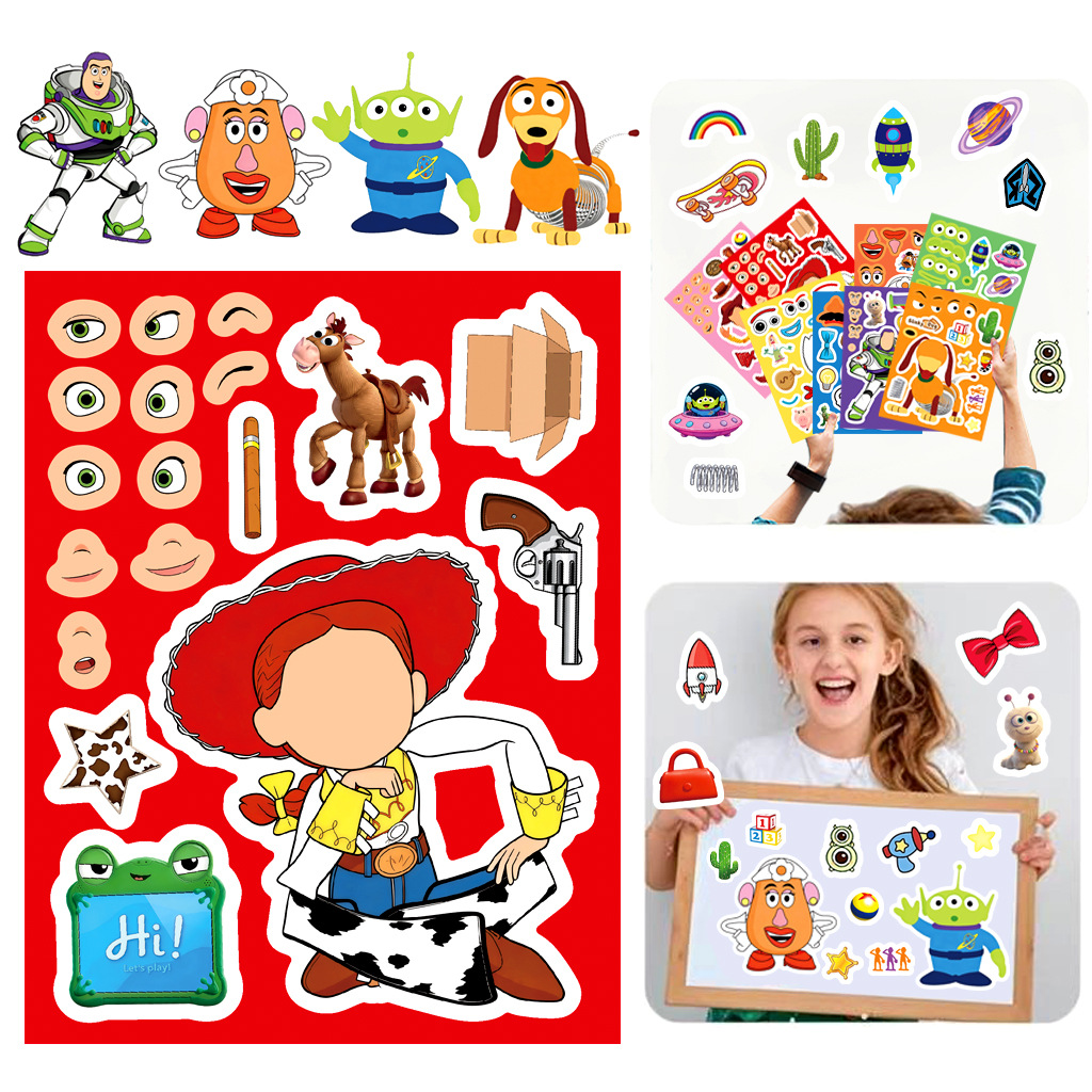 8/16Sheets Make a Face Cartoon - Kids Party Games review and price